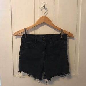 AEO super stretchy high waist cut off shorts